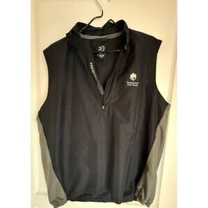 Zero Restriction Men’s 1/4 Zip Golf Vest Prestonwood Golf Classic Black Size Med